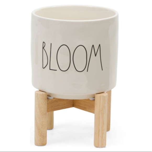 Rae Dunn Other - NEW Rae Dunn BLOOM planter on wood stand